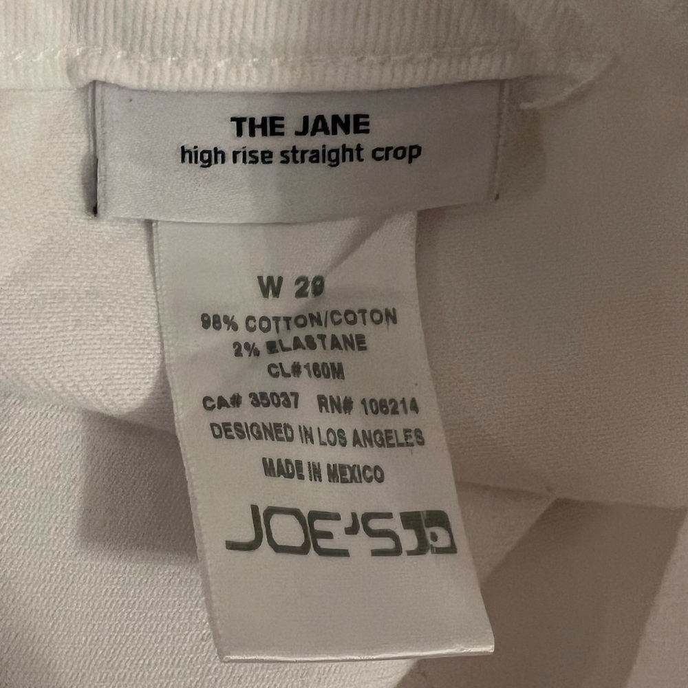 Joe’s High Rise Straight Crop White jeans 👖 - Picture 11 of 16